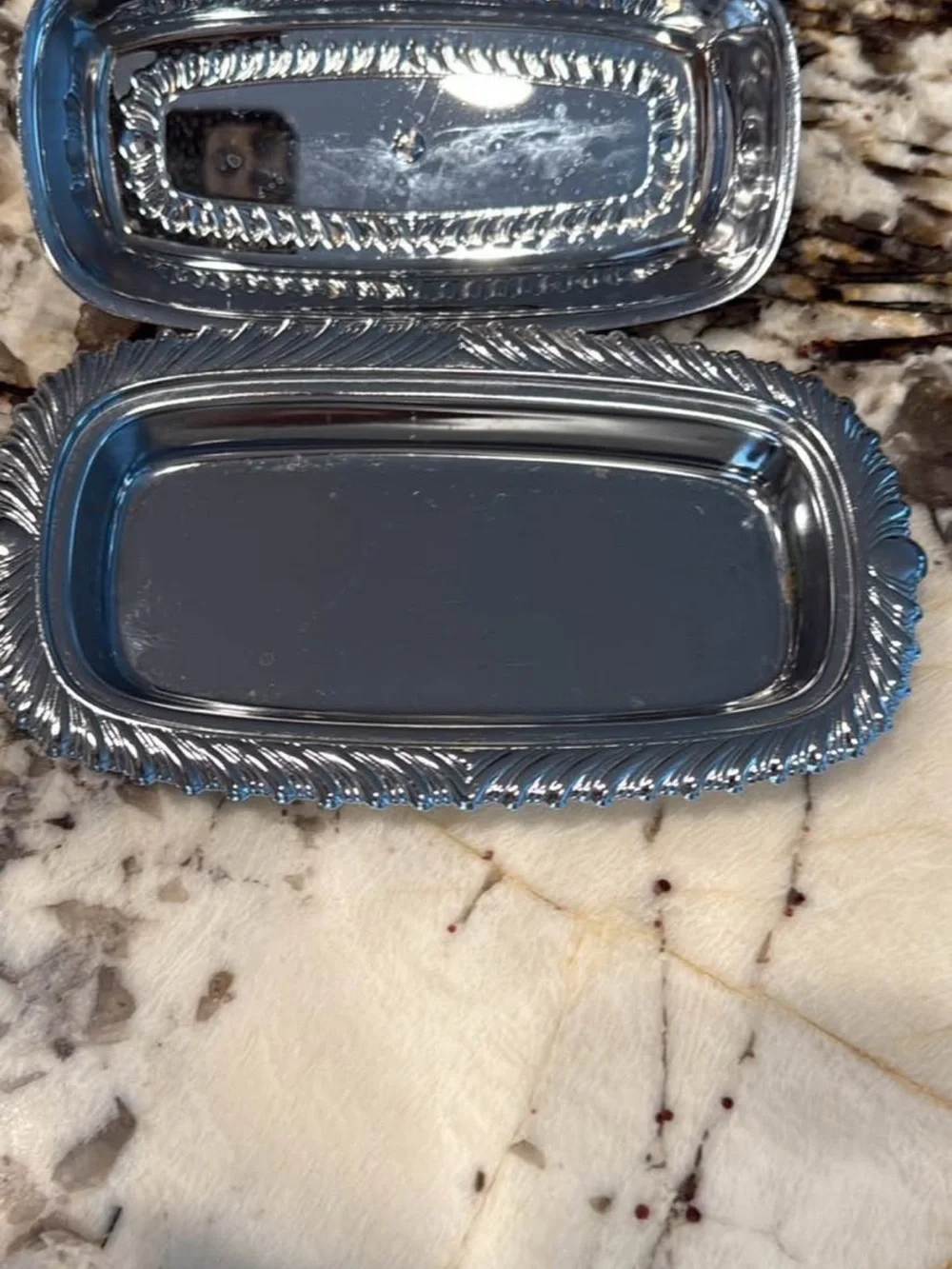 Classic Silver-Plated Butter Dish - Silver